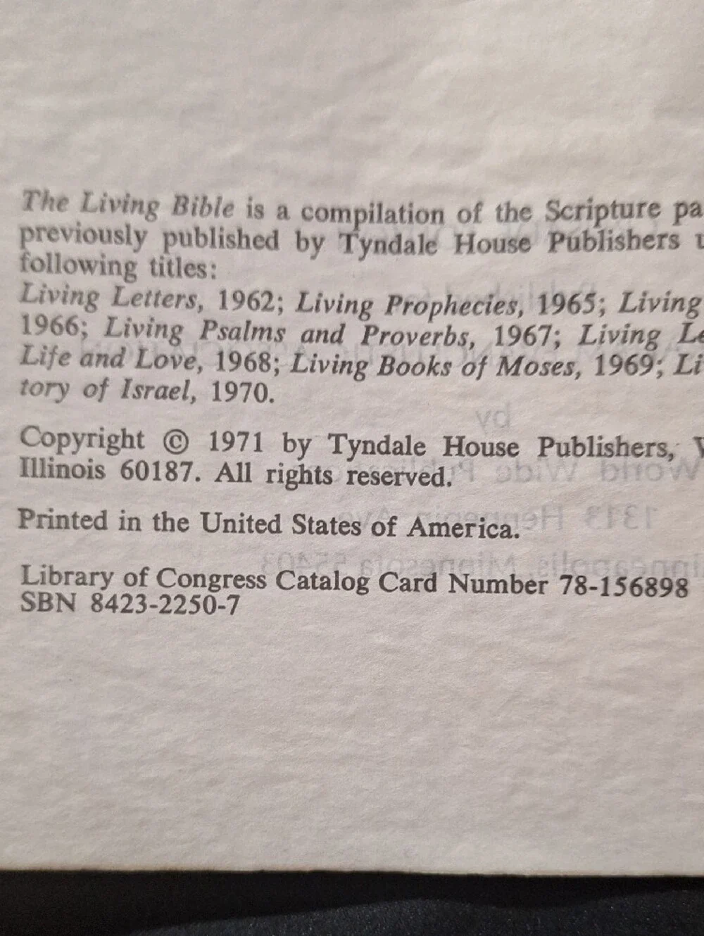 Vintage The Living Bible - Brown and Yellow Cover